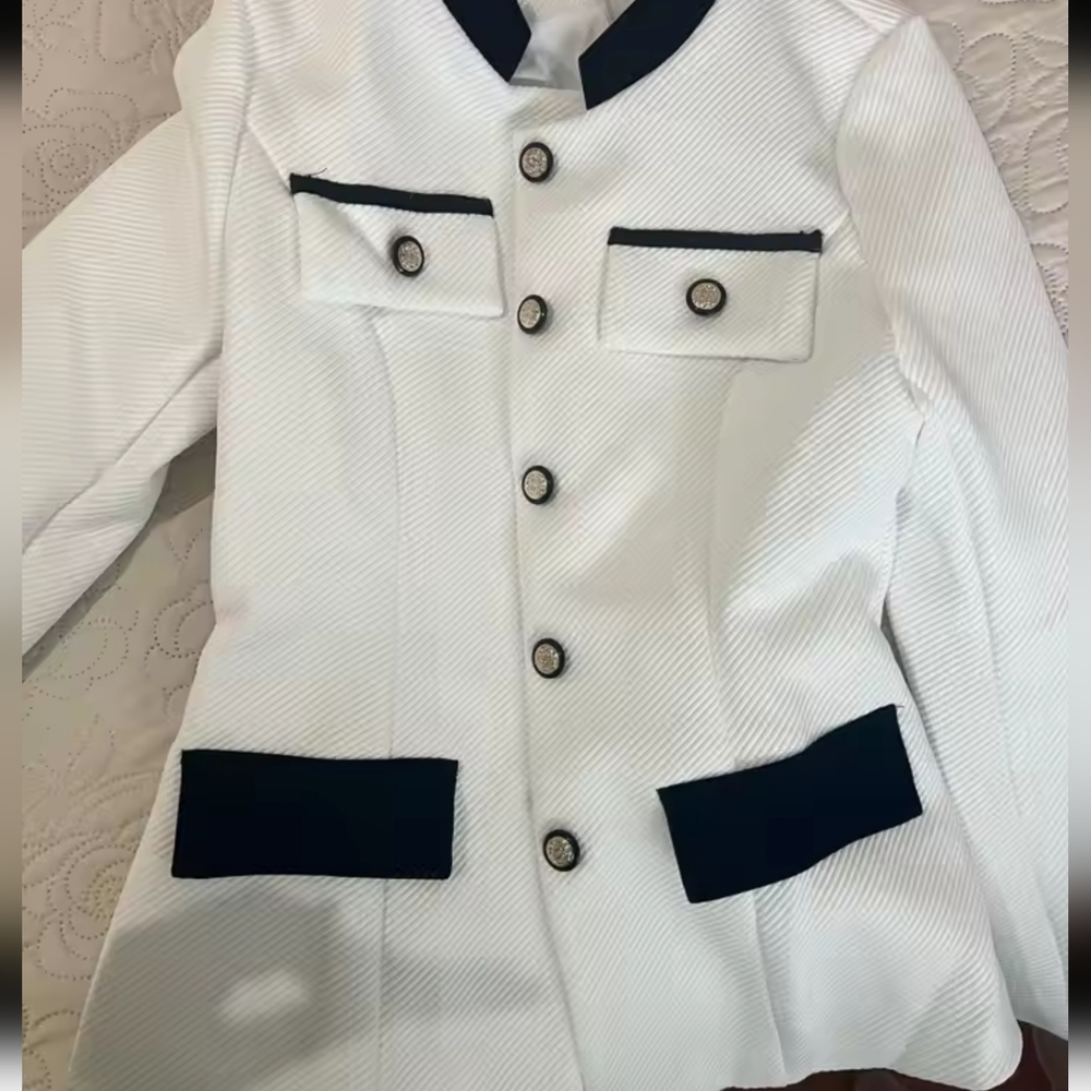 Women Blazer Coat New 2025 Autumn Long Sleeve Casual Single-breasted Elegant - Picture 5 of 5